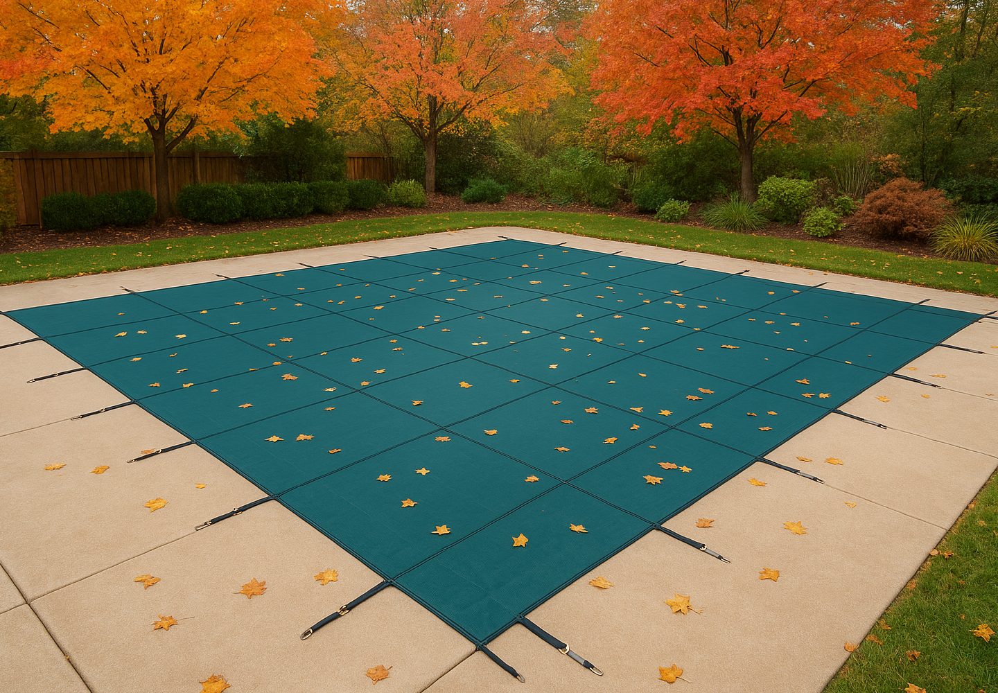 pool cover fall